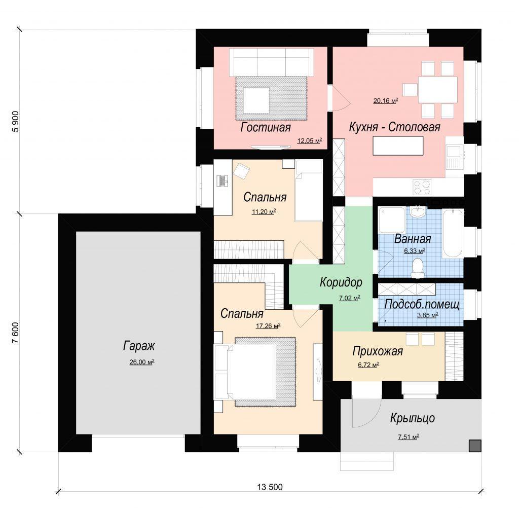 Проект дома 120 кв м